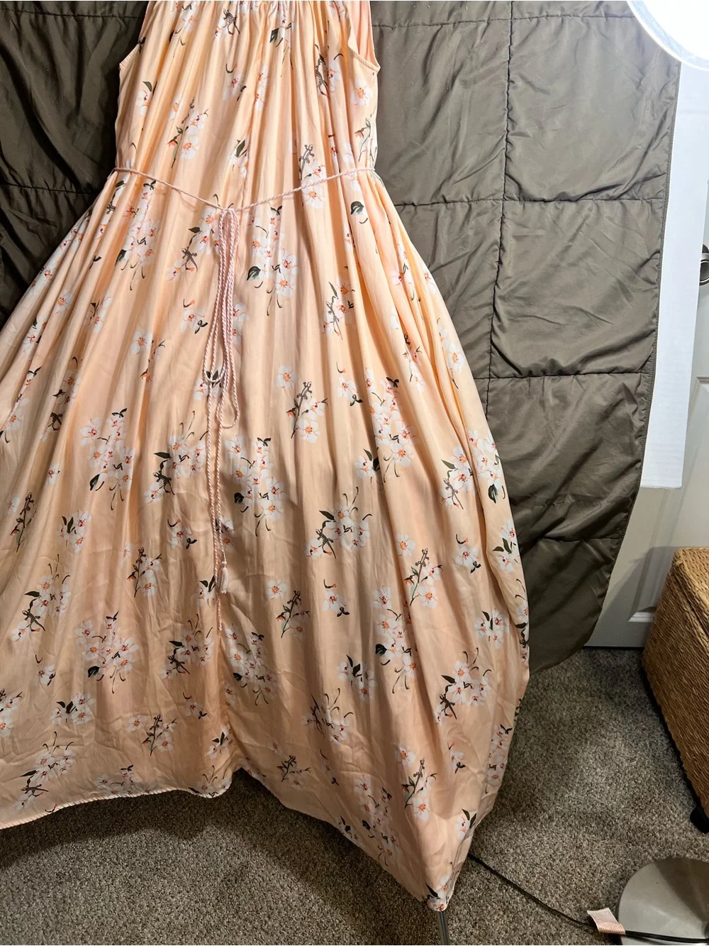 Abercrombie & Fitch Peach Floral Maxi Dress